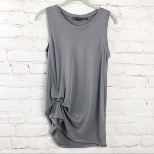 Gray Athleta Athletic Top with Side Gather